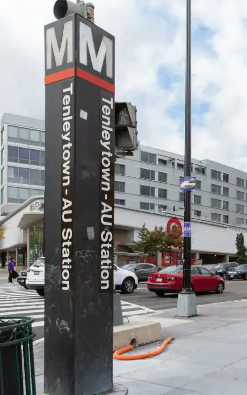 Tenleytown-AU Metro Station Barnaby Woods DC | Dynamax Van Wraps